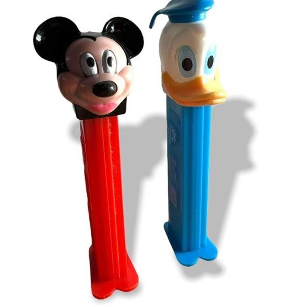 Retired Donald Duck and Mickey Mouse PEZ Dispensers with Feet